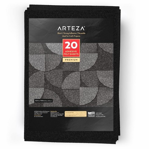 RZJZGZ Adhesive Felt Sheet Black Felt 8.3x11.8in 1mm Fabric Adhesive Sticky Back Felt Sheets for Art and Craft Making (5pcs)