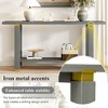 Kumasinova 62.9" Solid Wood Console Table with Metal Accents,Minimalist Entryway Table with Built-in Shelf,Modern Sofa Table for Hallway,Living Room - 3 of 4