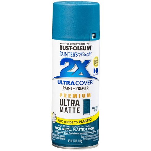 Rust-oleum 12oz 2x Painter's Touch Ultra Cover Matte Spray Paint Blue