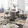 EcoSummer Washable Rugs 96"x120" Abstract Area Rug, Low Pile Marble Pattern Soft Accent Carpet, Non-Slip Foldable Floor Mats for Home Office, Black - 2 of 4