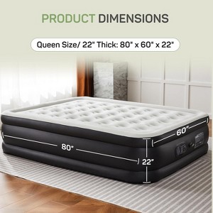 IULULU Inflatable Mattress with Built-in Pump for Guests, Home and Travel, 660 lbs - 1 of 4