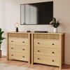 Wooden Chest of Drawers, Fluted End Table, Storage Organizer - 4 of 4