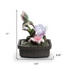 HomeRoots 11" Pink Green And Brown Polyresin Hummingbird Tabletop Fountain - 3 of 4