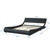 XIYUYEU Faux Leather Queen Size Bed Frame with Headboard, Curve Design, Wood Slat Support, No Box Spring Needed, Easy Assemble - 3 of 4
