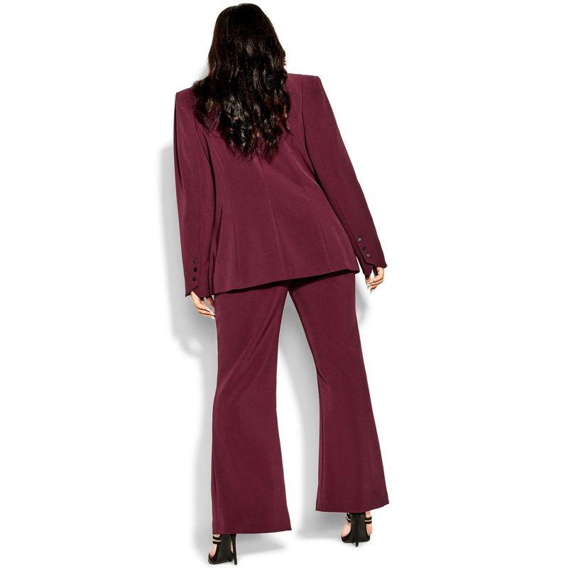 Women's Plus Size Tuxe Luxe Jacket - claret | CITY CHIC, 2 of 4