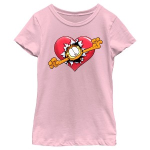 Girl's Garfield Surprise Love T-Shirt - 1 of 4