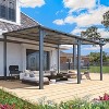 CLIHOME 14 ft. x 12 ft. Outdoor Lean to Gazebo Hardtop Wall Mounted Pergola with Polycarbonate Patio Cover for Patio Lawn - 3 of 4