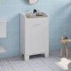 ChicFurnit Bathroom Storage Cabinets Bathroom Floor Storage Cabinet Functional Bathroom Cabinet with Drawer for Bathroom, White, 15.5"*12"*31" - 2 of 4