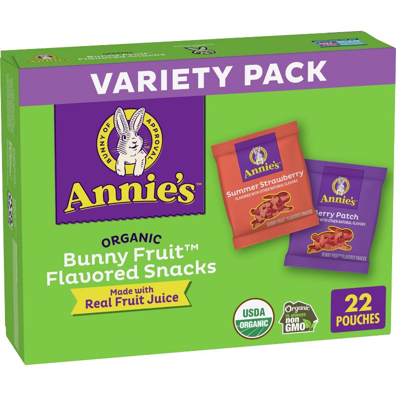 Annie&#39;s Bunny Fruit Flavored Snacks - 15.4oz/22ct, 1 of 12