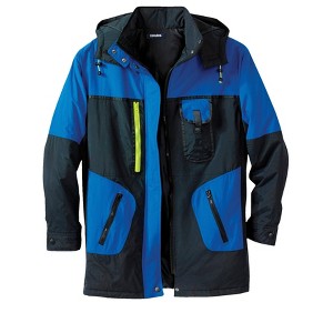 KingSize Men's Big & Tall Colorblock Tech Parka - 1 of 4
