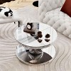 PAGED Luxury Coffee Table, Rectangular Mirror End Table with Fluted Tempered Glass, Center Table for Living Room, Office - 2 of 4