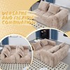 64.2" Chenille Minimalist Loveseat Sofa with Sleeper & Deep Seat - 3 of 4