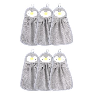REGALWOVEN Soft Absorbent Decorative Hand Towel Set for Bathroom 9" x 14" 6 Pcs - 1 of 4