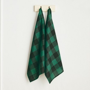 Solino Home Linen Buffalo Check Kitchen Towels - 1 of 4