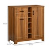 Vynxaria Retro Wine Cabinet, 6-Bottle Storage, Brown Finish, Serving Bar with Glass Holders - 3 of 4