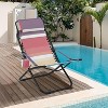 Lightweight beach chair with cup holder and carrying bag, portable, holds up to 250 lbs, rainbow colors - 4 of 4