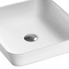 ChicFurnit Bathroom Sinks Vessel Sink Square Sink Vanity Sink Art Basin Countertop Bathroom Sink for Bathroom, White, 17.12"*17.12"*0.63" - 3 of 4