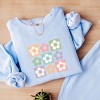 Simply Sage Market Checkered Flowers Lightweight Garment Dyed Sweatshirt - 3 of 4