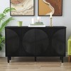 Lirago, Black/ 2-Tier Shelves & 2 Push-to-Open Doors – Modern Storage Cabinet, applicable to various spaces - 3 of 4