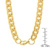Steeltime Men's stainless steel accented 8mm Cuban chain link necklace. Color Options: Silver, Gold - 3 of 4