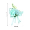 Unique Bargains Rose Wrist Corsage Artificial Flower Bracelets for Wedding Party - 2 of 3