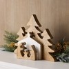 Nesting Wood Nativity Display 12"L - 2 of 3