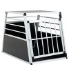 Wood Dog Crate Furniture with Hidden Food Bowl Drawer Indoor Dog Kennel End Table with Cushion for Small Dogs - LAOTIES - 4 of 4