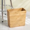 iDesign Set of 2 Small Rectangular Bathroom Trash Cans - Natural - 2 of 4