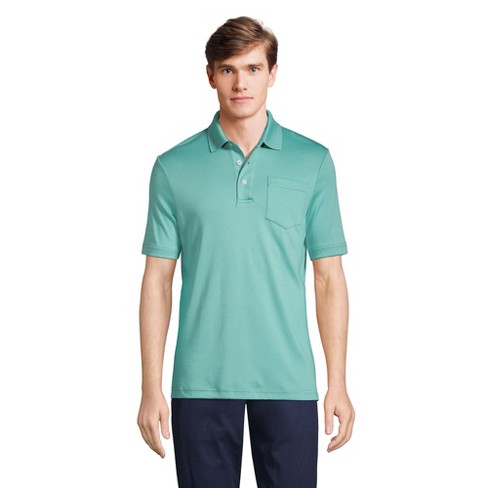 Lands' End Men's Tall Short Sleeve Super Soft Supima Polo Shirt With ...