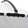 vidaXL Gazebo White and black Fabric (100% polyester), Powder-coated iron - 3 of 4
