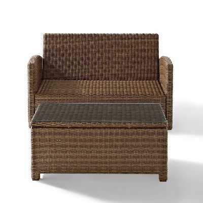 Sand Beige Steel Frame Outdoor Loveseat Set