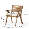 3/5/7pcs Outdoor Patio Wood Dining Sets With Cushions, Teak Finish -Merax - image 4 of 4