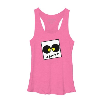 Women's Design By Humans Square Skull By LonaMisa Racerback Tank Top