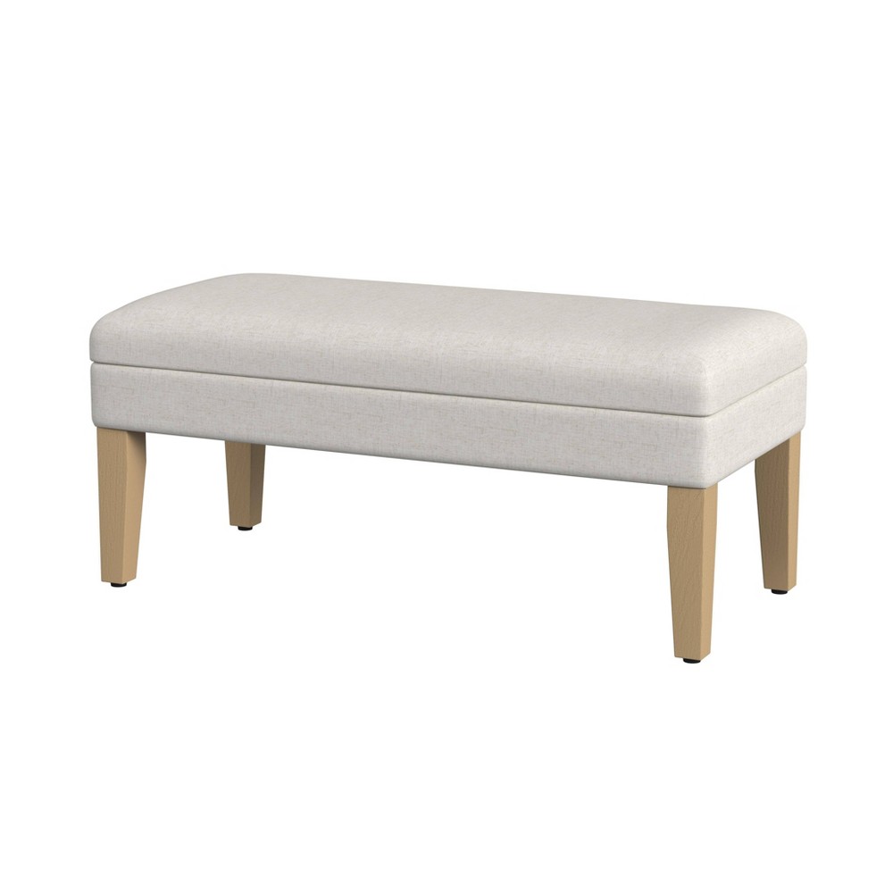 HomePop Decorative Storage Bench Cream