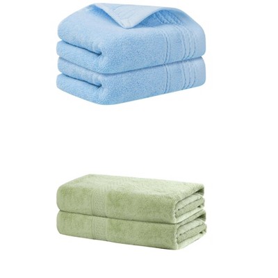 REGALWOVEN Cotton Absorbent Soft Bath Hand Cloths Towels 2 Piece Sets
