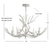 JONATHAN Y Eldora Adjustable Resin Antler 5-Light LED Chandelier - image 3 of 4