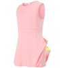 Girls Tennis Dress with Built-in Shorts Girls Athletic Dress Sleeveless A Line Tennis Dress Pleated Girls Golf Dress - 3 of 4