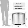 Costway 18.5'' Smokeless Fire Pit 304 Stainless Steel Stove Bonfire with Waterproof Cover - 4 of 4