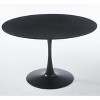Sapphtopaz Tulip Dining Table Kitchen Table Round Dining Table Tulip-style Bar Table with Pedestal Base for Kitchen, Small Spaces, Black - 4 of 4