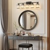 POWLIG 16.9" Modern Vanity Light - 3-Light Dimmable Bathroom Light with Square Crystal Shades - 3 of 4