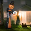 ACEPANO 143 in. H Halloween Inflatable Outdoor Decoration with Skeleton Skull For Garden, Lawn, Party & Festival-Orange - 2 of 4