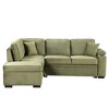 NicBex Sectional Sofa with Storage Ottoman Velvet Modern L Shaped Modular Sofa for Living Room & Apartment, Black - 2 of 4