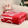 Lomsoe Christmas Flannel Throw Blanket for Couch, Soft Fuzzy Cozy Blankets for Winter, Green Reindeer Patternt Decoration Blanket. - 4 of 4