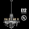 Tangkula Modern Elegant Crystal Chandelier Ceiling Light Fixture with 6 Lights for Dining Room, Hallway Stairway, Bar Restaurant - 3 of 4