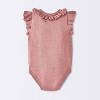 Baby Girls' Tank Sweater Romper - Cloud Island™ Purple - 2 of 4
