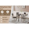 Dining Table Set for 4, 5-Piece Dining Room Table with One Table and Four Chairs, Kitchen Table Set for Bistro, Dining Room, Apartment Small Space - 4 of 4
