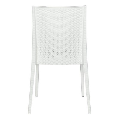 White Polypropylene Mid-Century 5-Piece Outdoor Dining Set