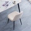 Nordlys Set of 4 Metal and Velvet Dining Chairs Vintage Style Upholstery Dining Room - 3 of 4
