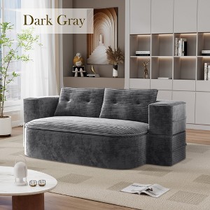 Hrinhom 78.7"W Modern Convertible Sleeper Sofa Bed,Foldable Floor Couch With 2 Pillows - 1 of 4