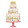 LoonBalloon 33 Inch Satin Pink Cake Birthday Balloon with 4 Latex Balloons  - Festive & Adorable - 2 of 2